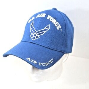 US Air Force AIM High Fly Fight Win Hat Cap Blue Adjustable OSFM